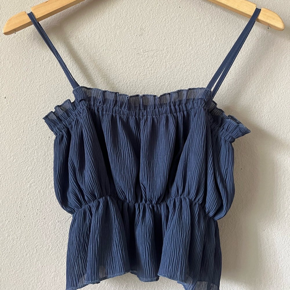 Silk blue top